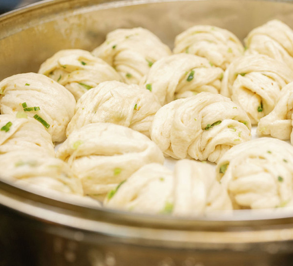 Dumplings in a pan